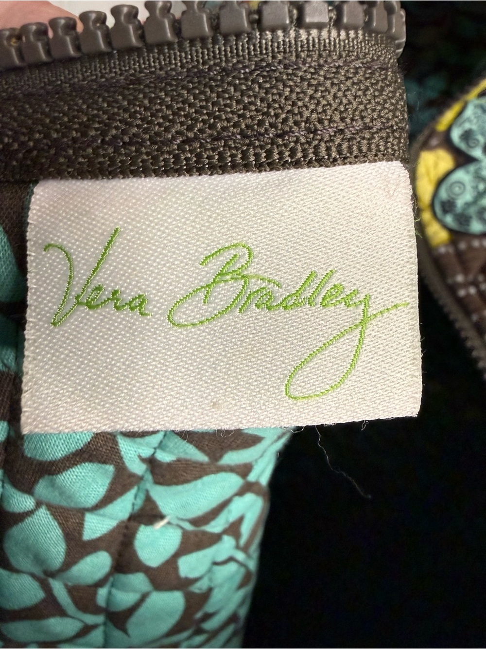 Vera Bradley Quilted Floral Weekender in Yellow, Coral & Turquoise - Picture 6 of 7